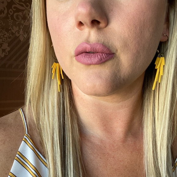 Suede Fringe Earrings - Picture 3 of 6